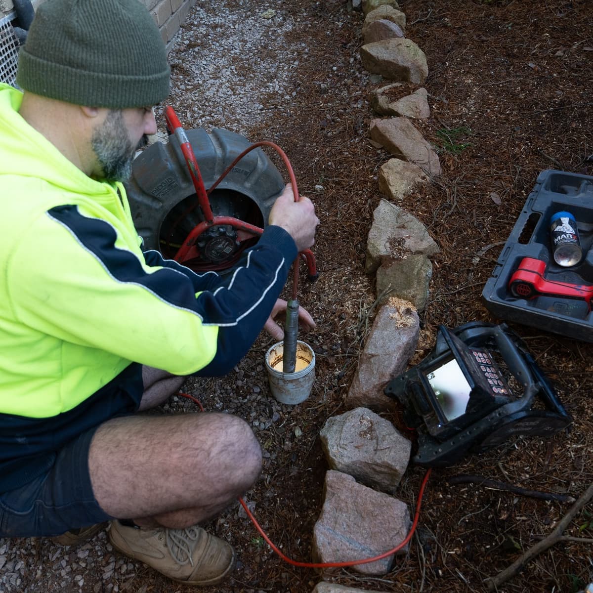 On-site plumbing work